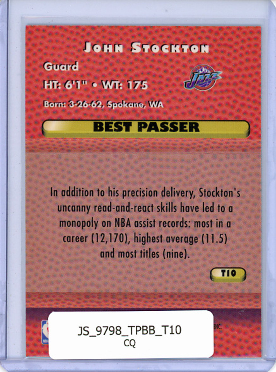 John Stockton 1997-98 Bowman's Best, Best Techniques #T10 (CQ)