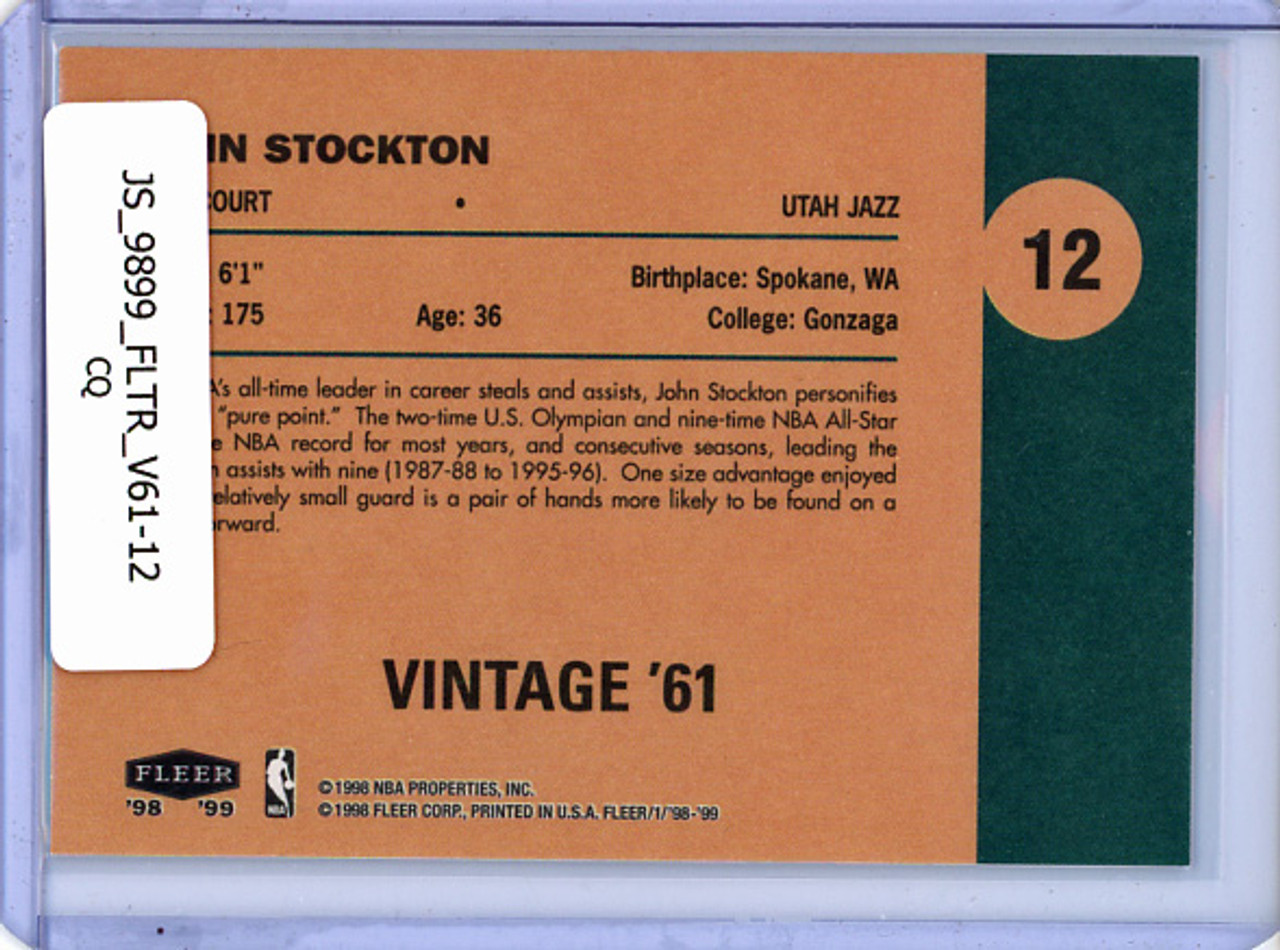 John Stockton 1998-99 Tradition, Vintage 1961 #12 (CQ)