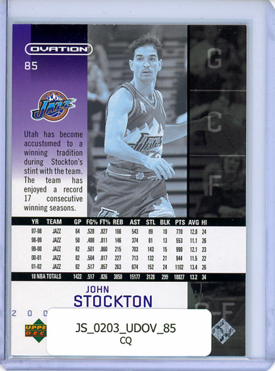 John Stockton 2002-03 Ovation #85 (CQ)