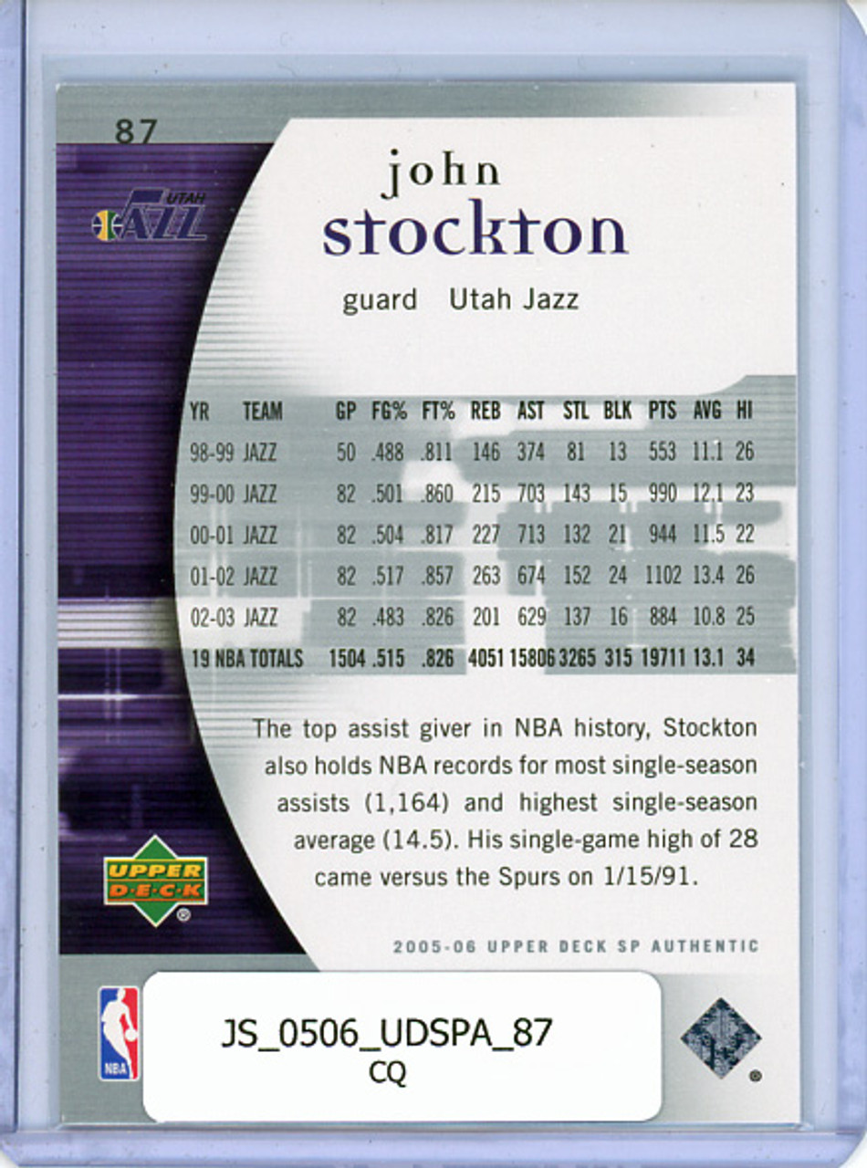John Stockton 2005-06 SP Authentic #87 (CQ)