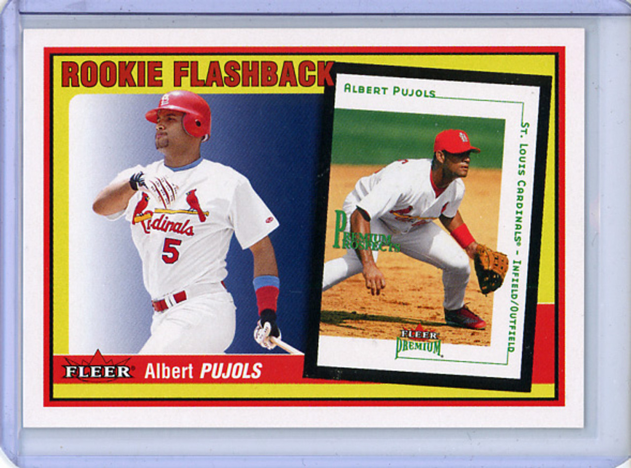Albert Pujols 2002 Fleer, Rookie Flashbacks #RF-2 (CQ)