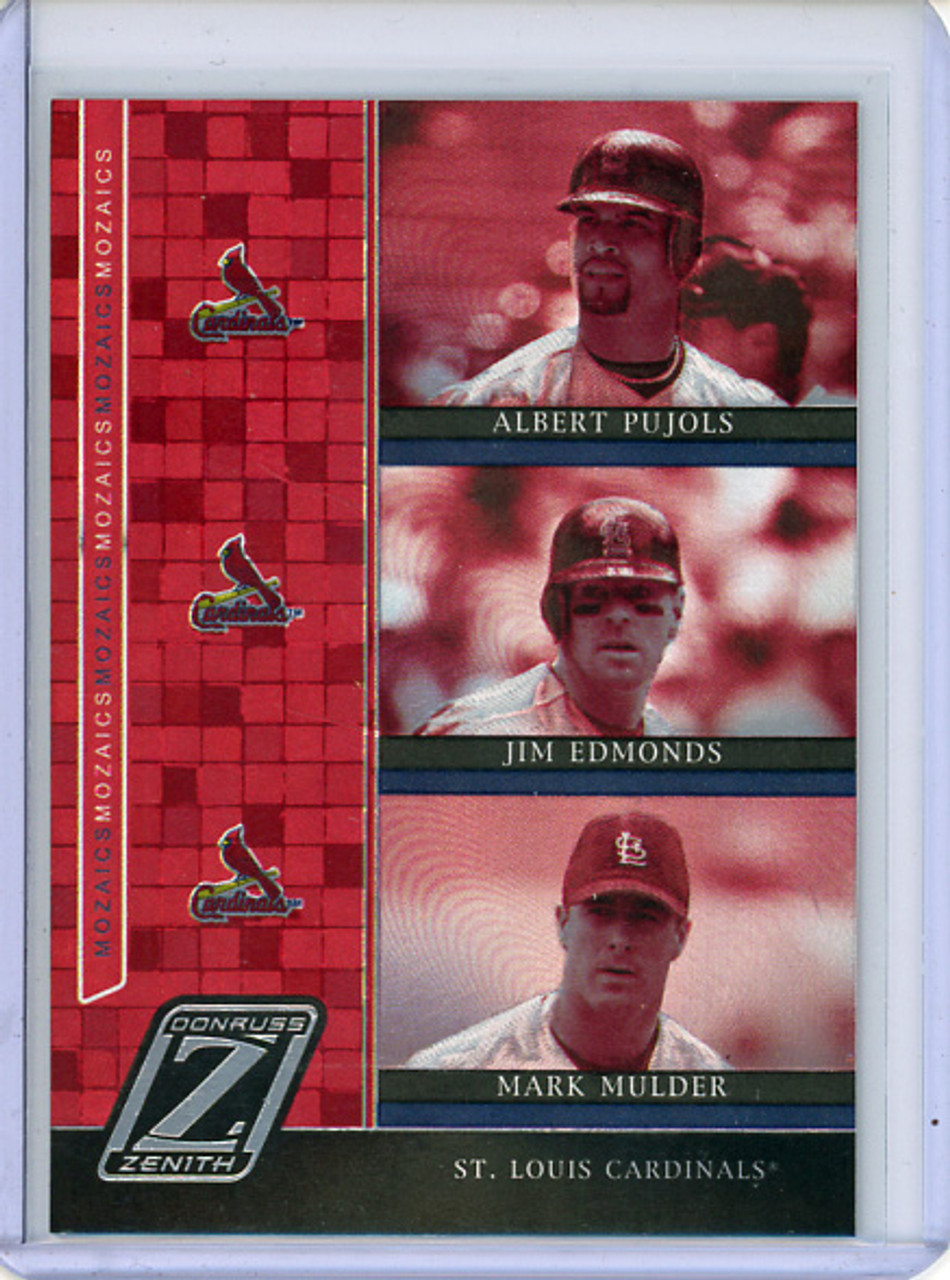 Albert Pujols, Jim Edmonds, Mark Mulder 2005 Donruss Zenith, Mozaics #M-2 (CQ)