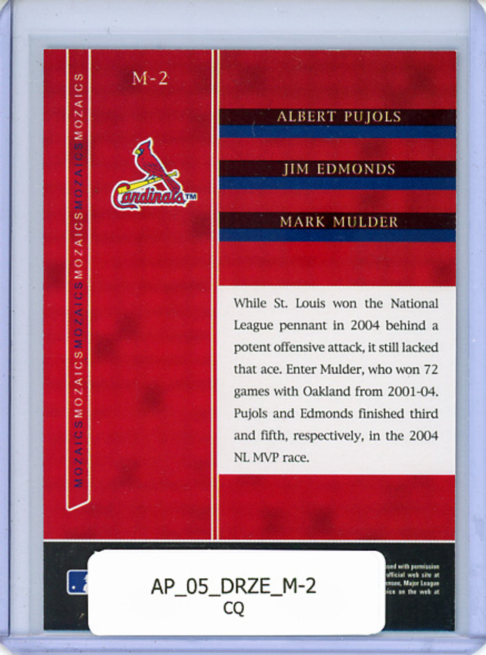 Albert Pujols, Jim Edmonds, Mark Mulder 2005 Donruss Zenith, Mozaics #M-2 (CQ)