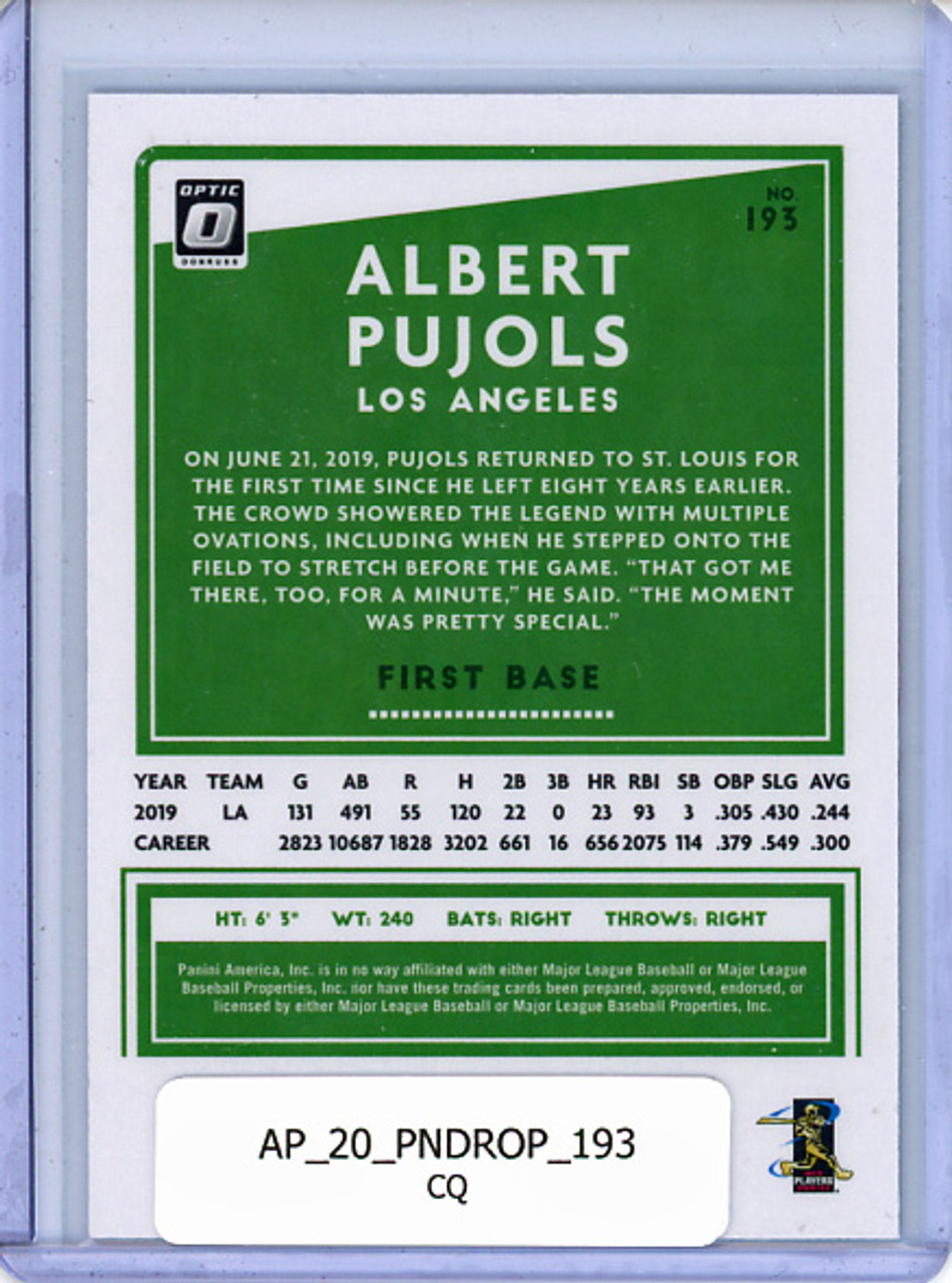 Albert Pujols 2020 Donruss Optic #193 (CQ)