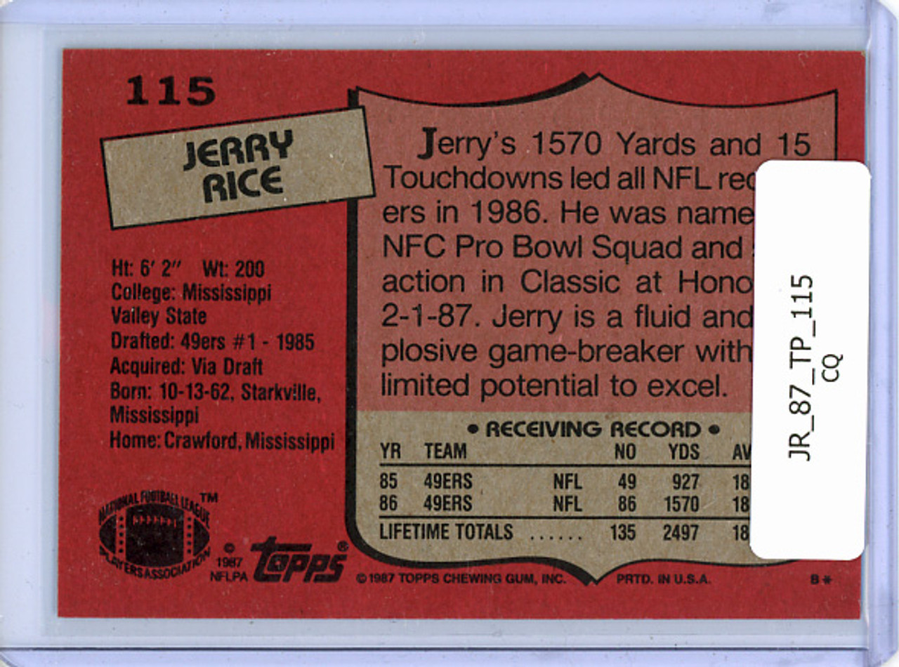 Jerry Rice 1987 Topps #115 All Pro (CQ)