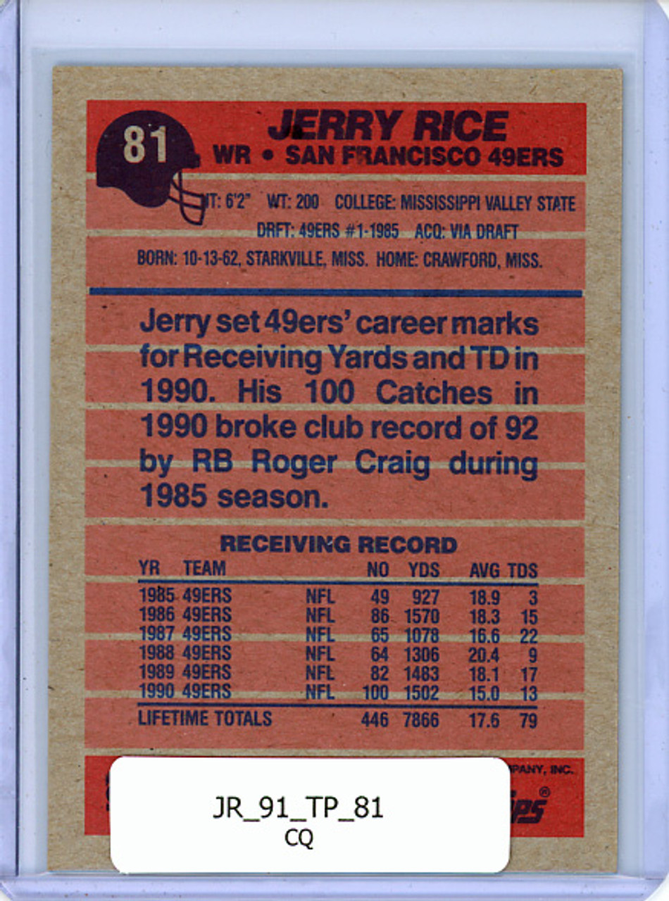Jerry Rice 1991 Topps #81 All Pro (CQ)