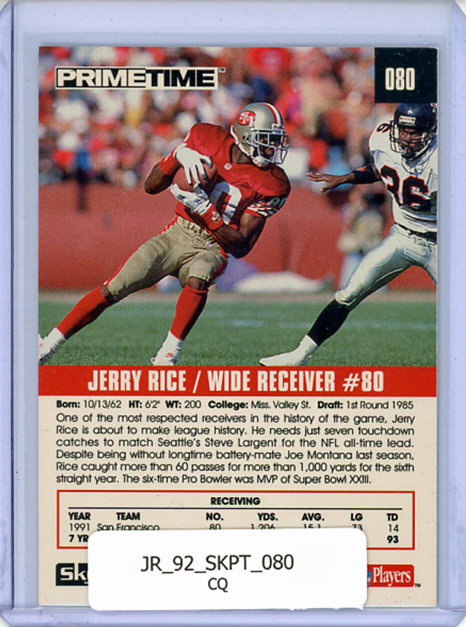 Jerry Rice 1992 Skybox Prime Time #080 (CQ)