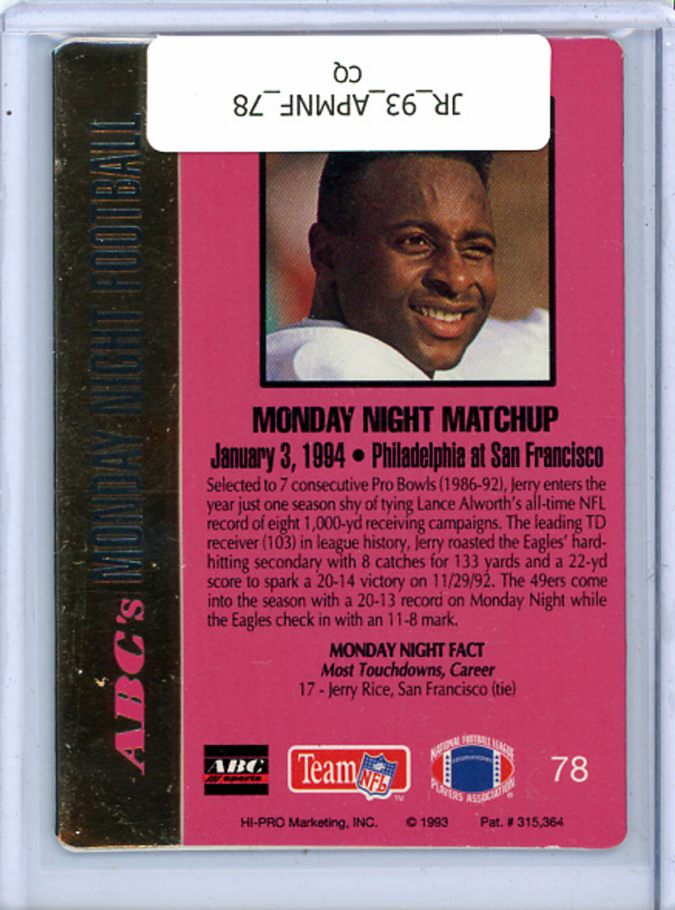 Jerry Rice 1993 Action Packed Monday Night Football #78 (CQ)