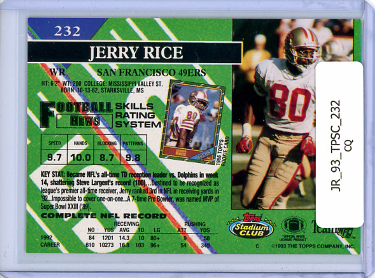 Jerry Rice 1993 Stadium Club #232 (CQ)