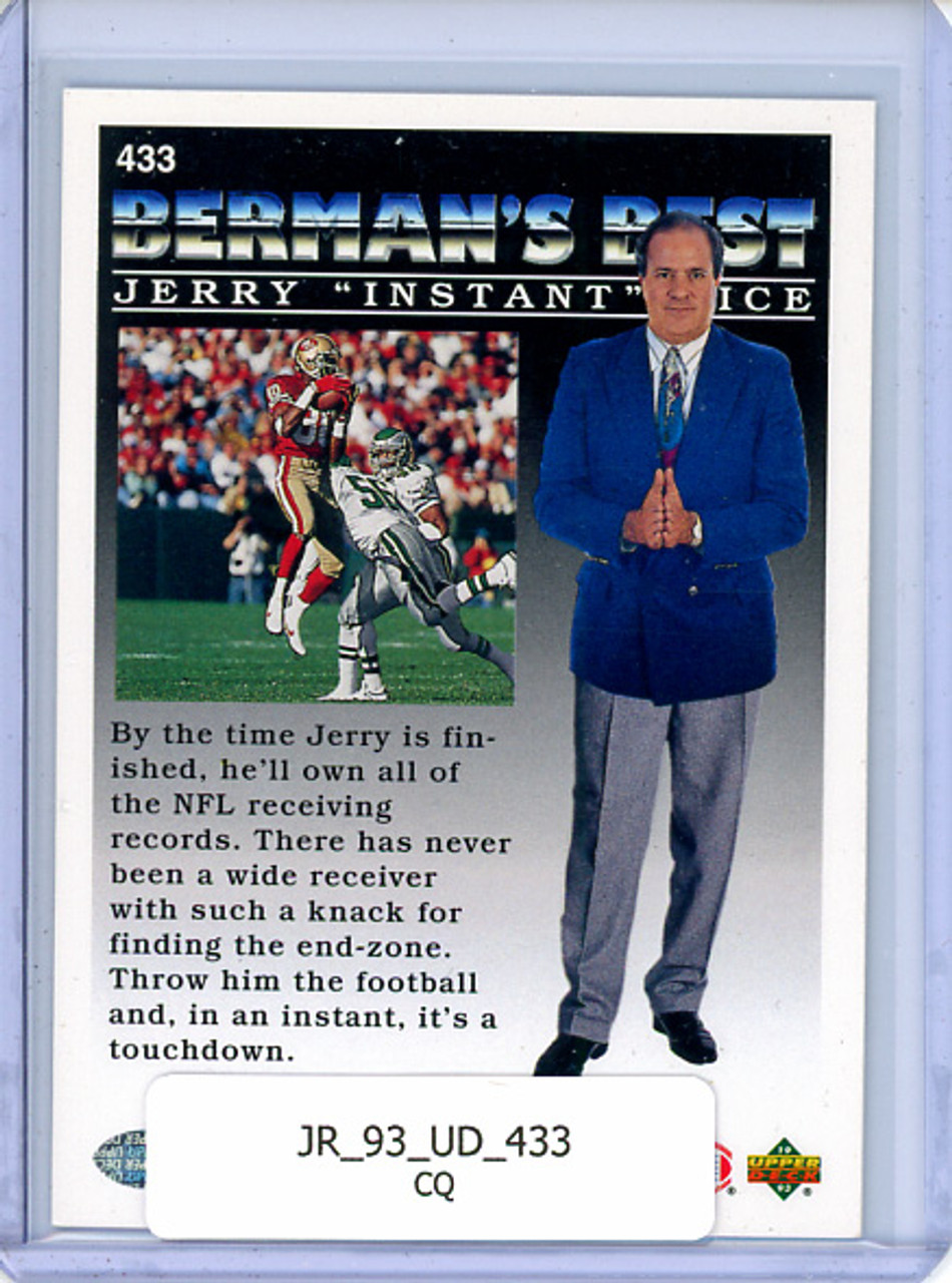 Jerry Rice 1993 Upper Deck #433 Berman's Best (CQ)