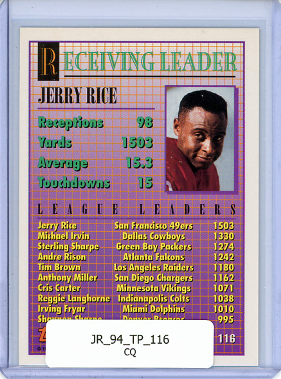 Jerry Rice 1994 Topps #116 League Leader (CQ)