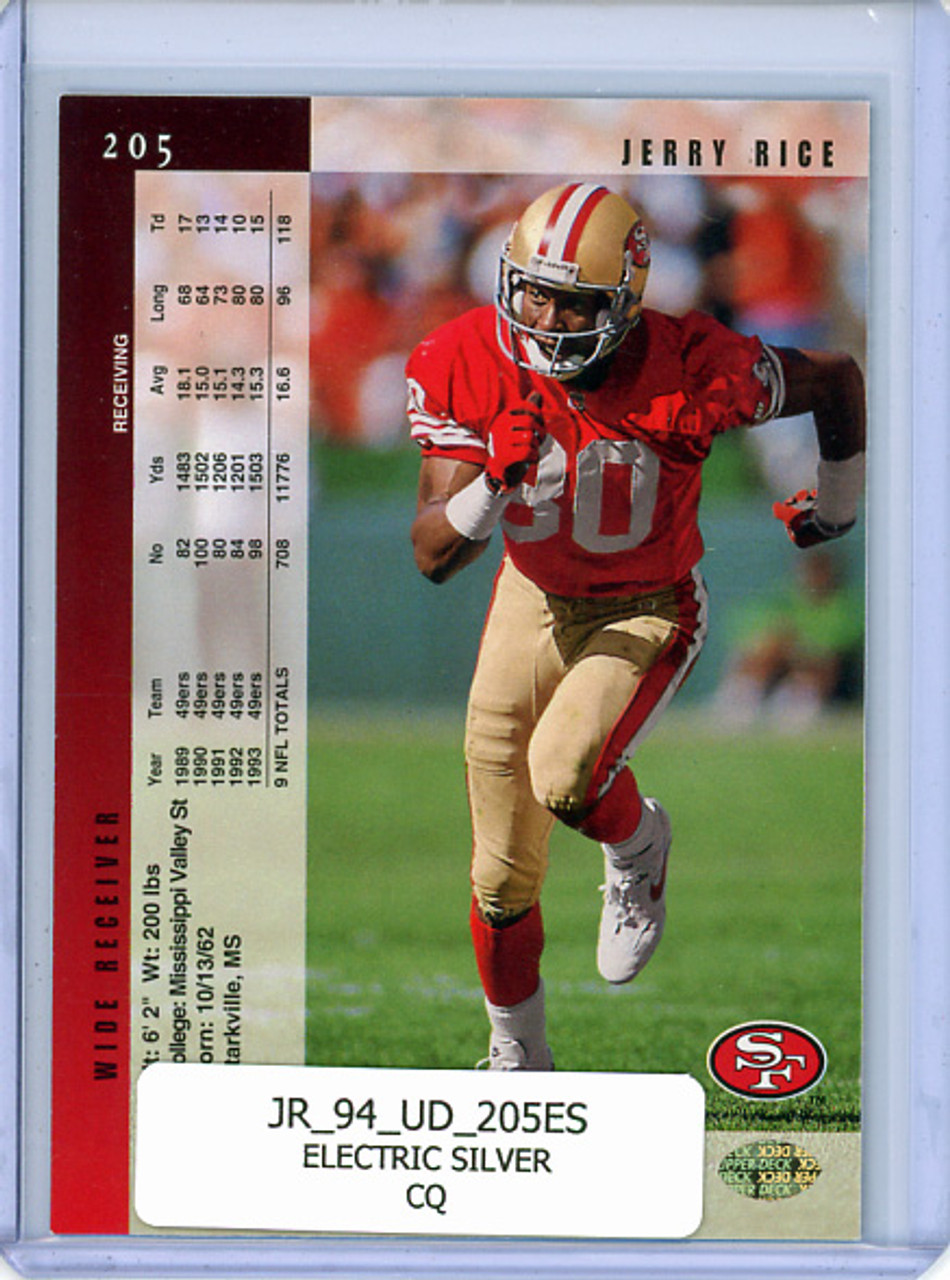 Jerry Rice 1994 Upper Deck #205 Electric Silver (CQ)