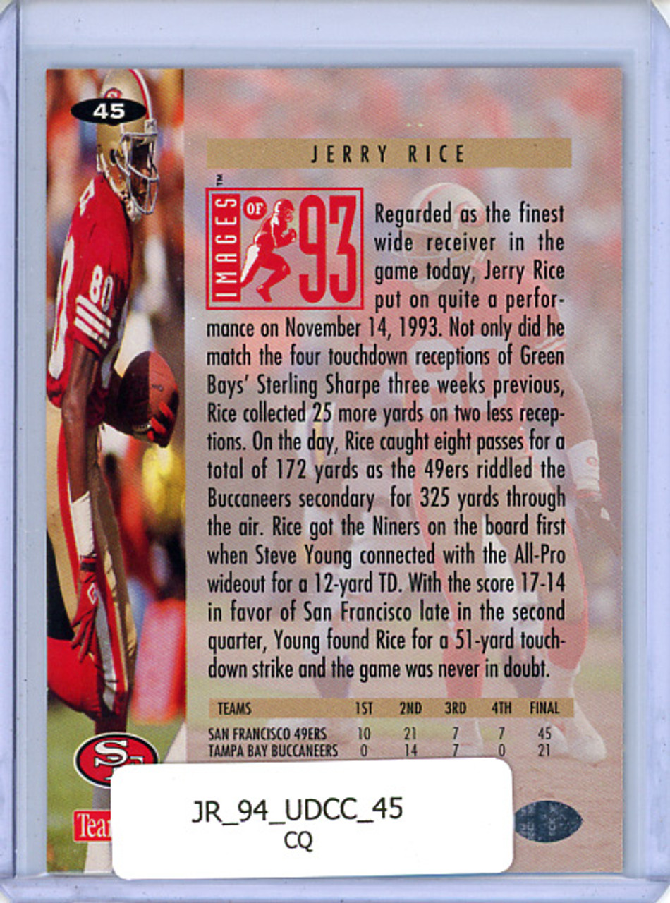 Jerry Rice 1994 Collector's Choice #45 Images of '93 (CQ)