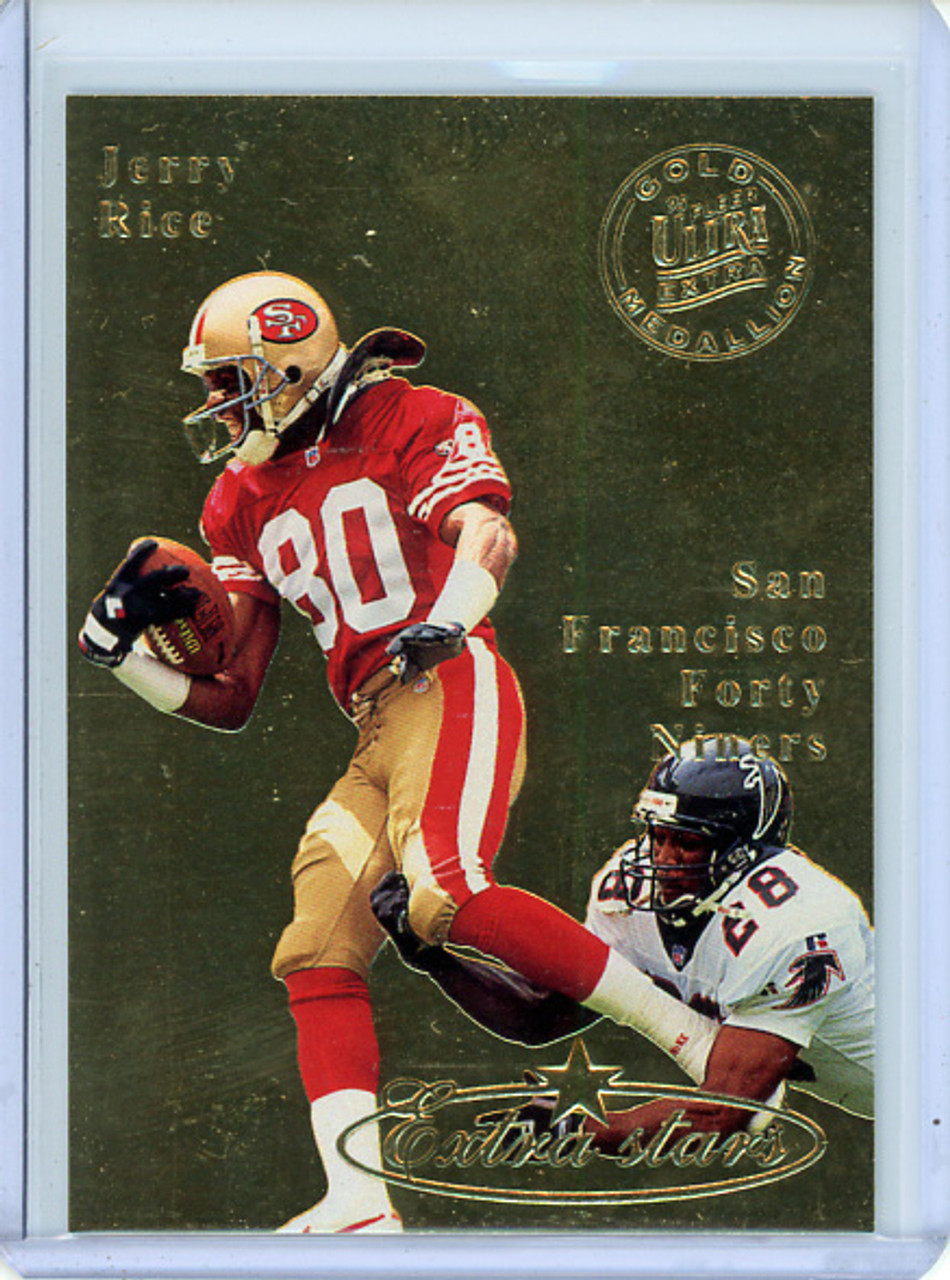 Jerry Rice 1995 Ultra #524 Extra Stars Gold Medallion (CQ)