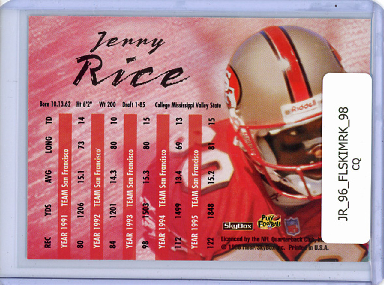 Jerry Rice 1996 Skybox Impact Rookies #98 All-Time Impact Rookies (CQ)