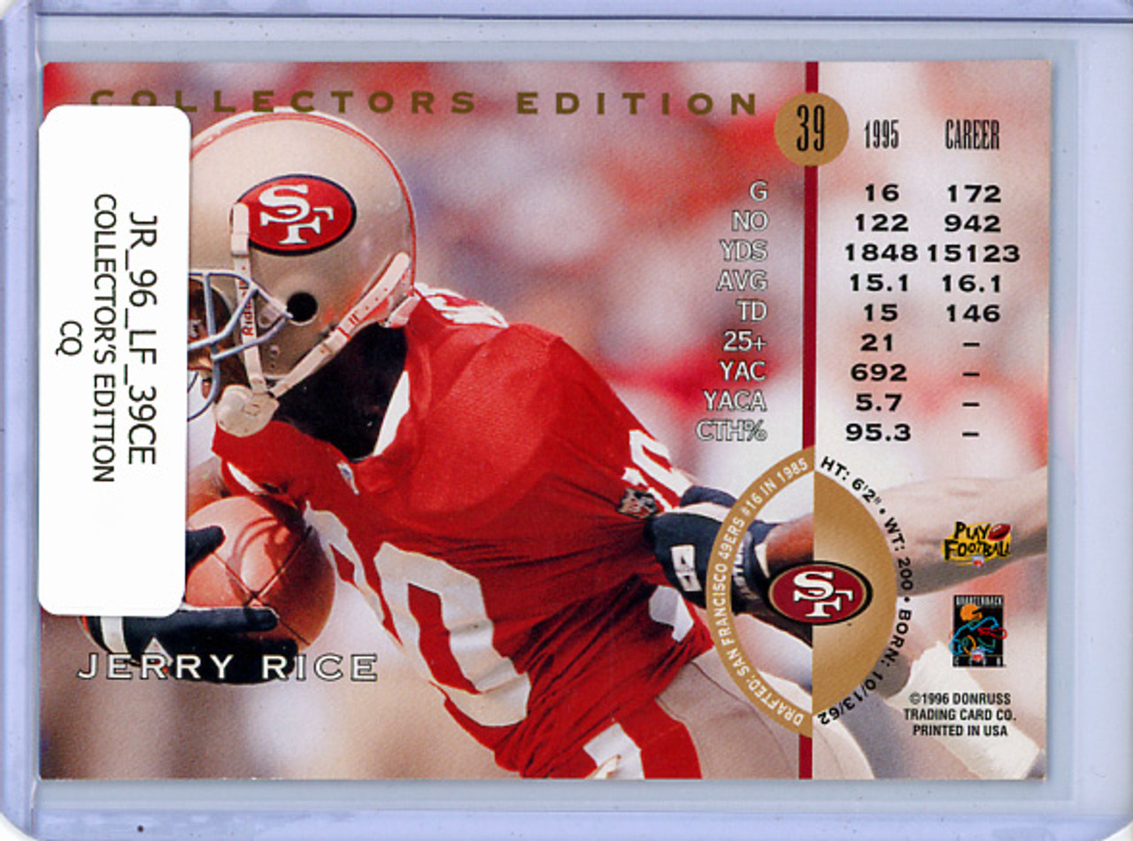 Jerry Rice 1996 Leaf Collector's Edition #39 (CQ)