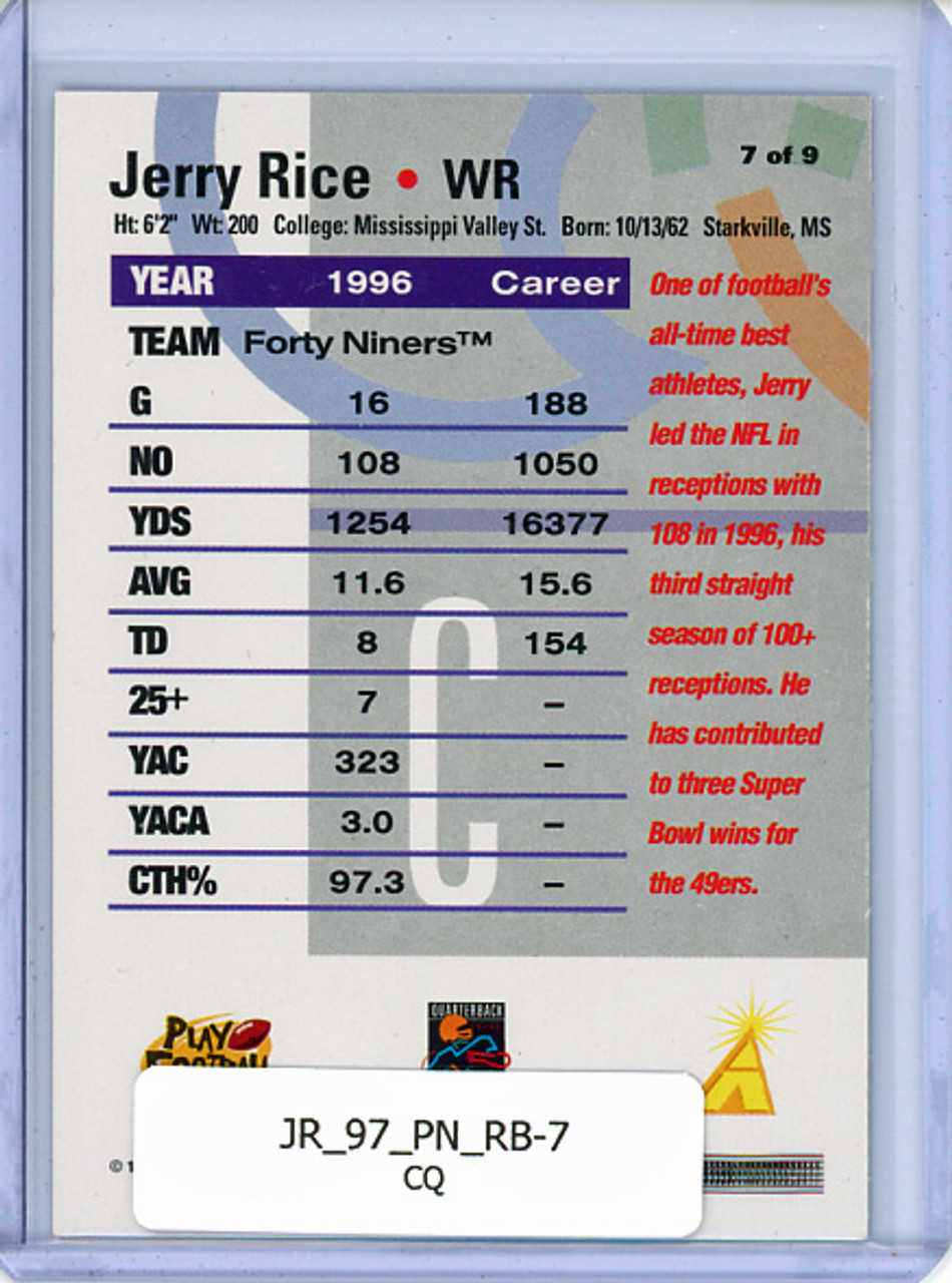 Jerry Rice 1997 Pinnacle, Rembrandt #7 (CQ)