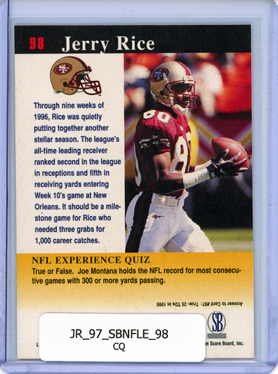 Jerry Rice 1997 Score Board NFL Experience #98 (CQ)