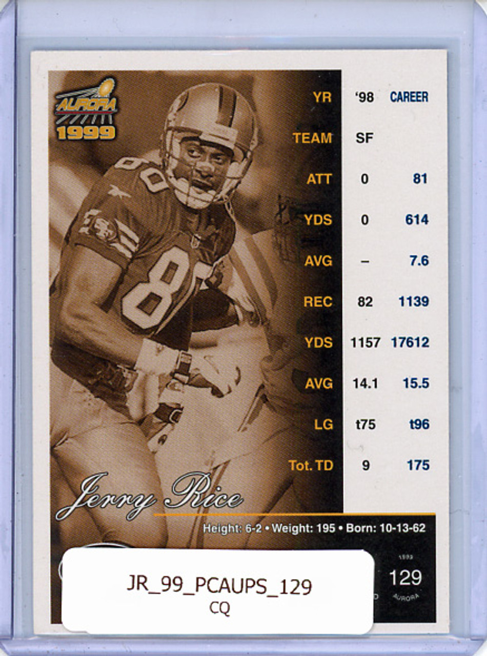 Jerry Rice 1999 Pacific Aurora Pinstripes #129 (CQ)