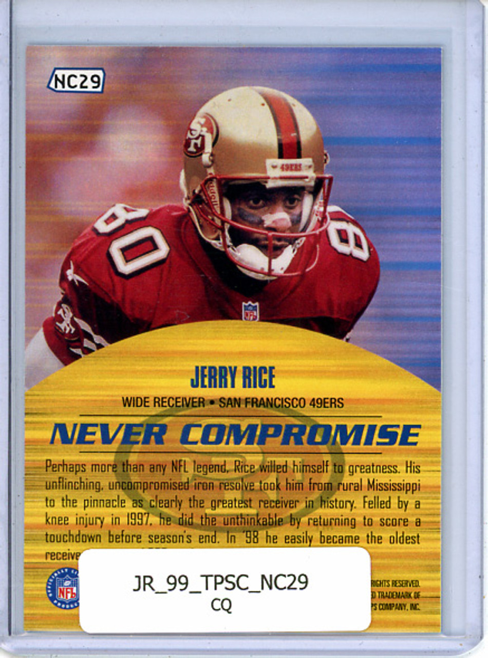 Jerry Rice 1999 Stadium Club, Never Compromise #NC29 (CQ)