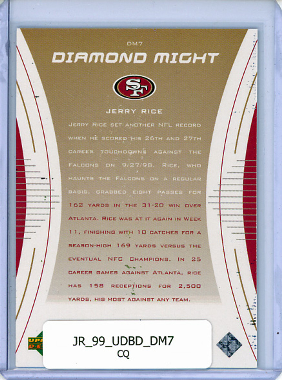 Jerry Rice 1999 Black Diamond, Diamond Might #DM7 (CQ)