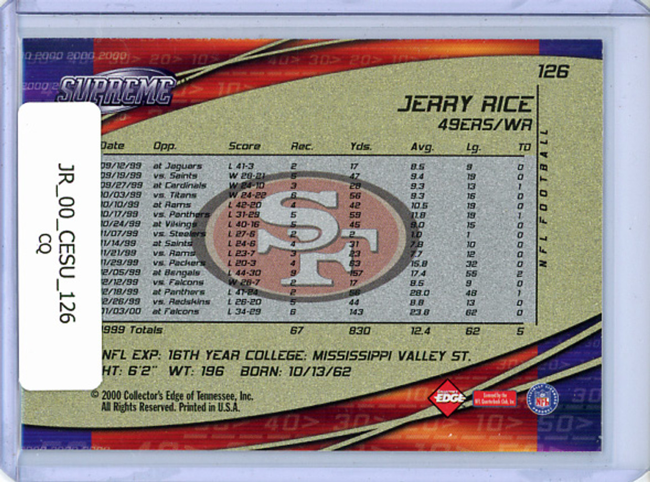 Jerry Rice 2000 Collector's Edge Supreme #126 (CQ)