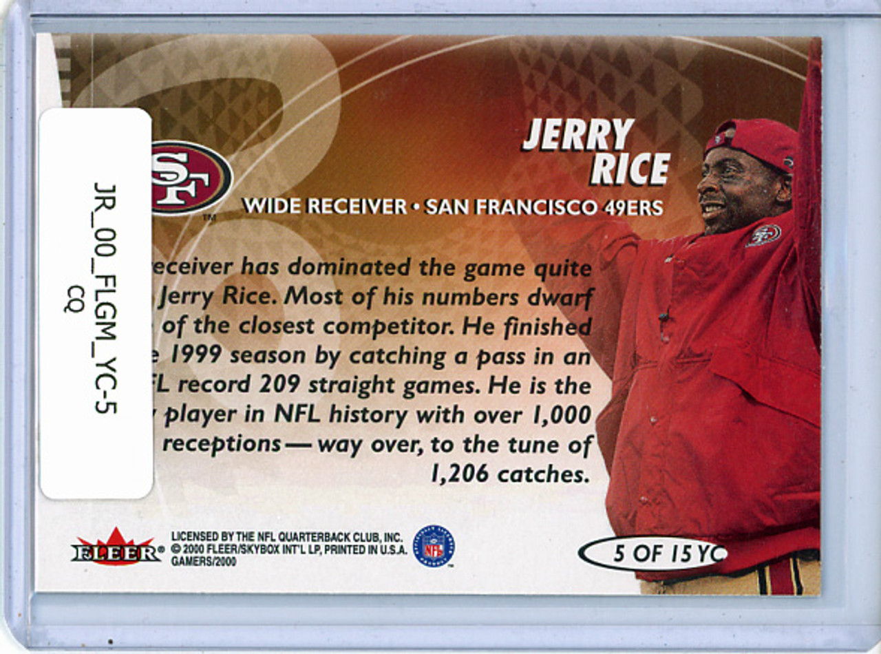 Jerry Rice 2000 Gamers, Yard Chargers #YC-5 (CQ)
