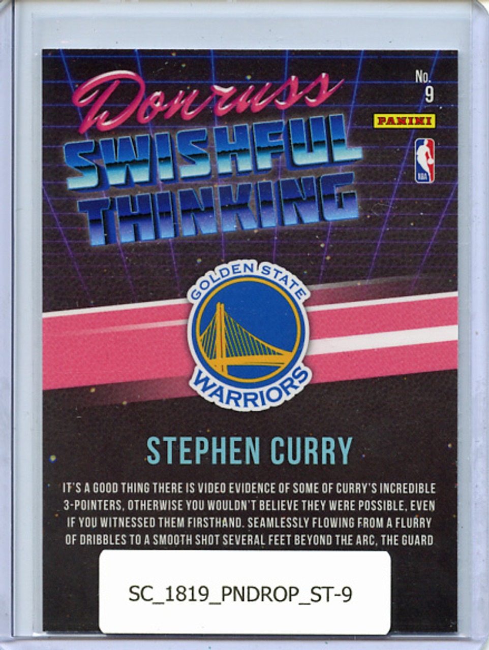 Stephen Curry 2018-19 Donruss Optic, Swishful Thinking #9