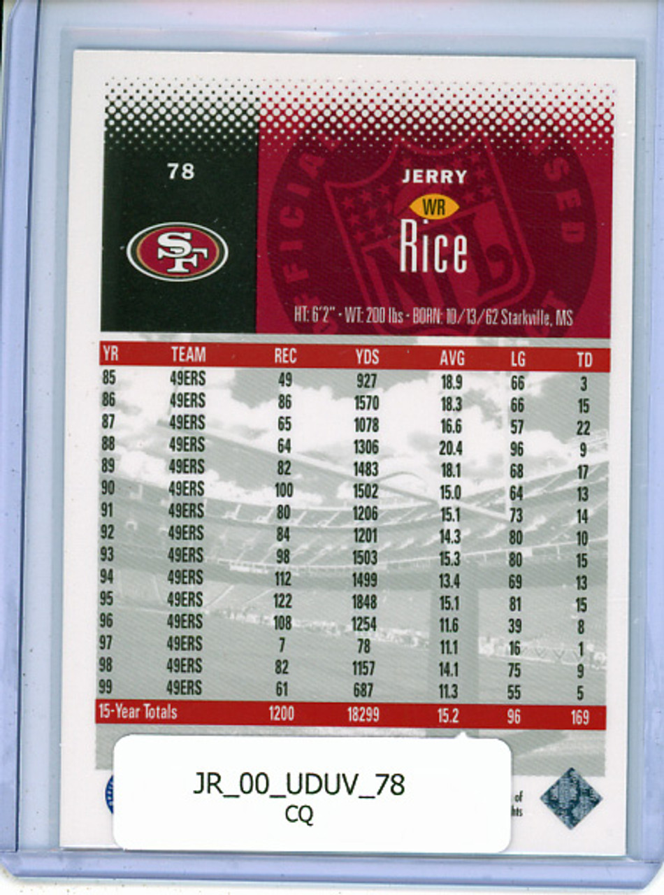 Jerry Rice 2000 Ultimate Victory #78 (CQ)