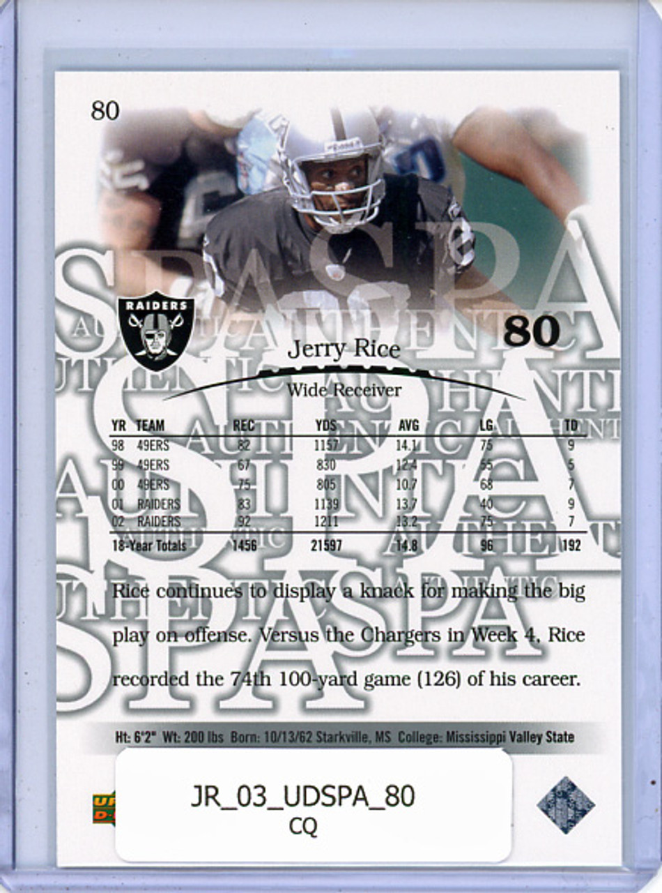 Jerry Rice 2003 SP Authentic #80 (CQ)