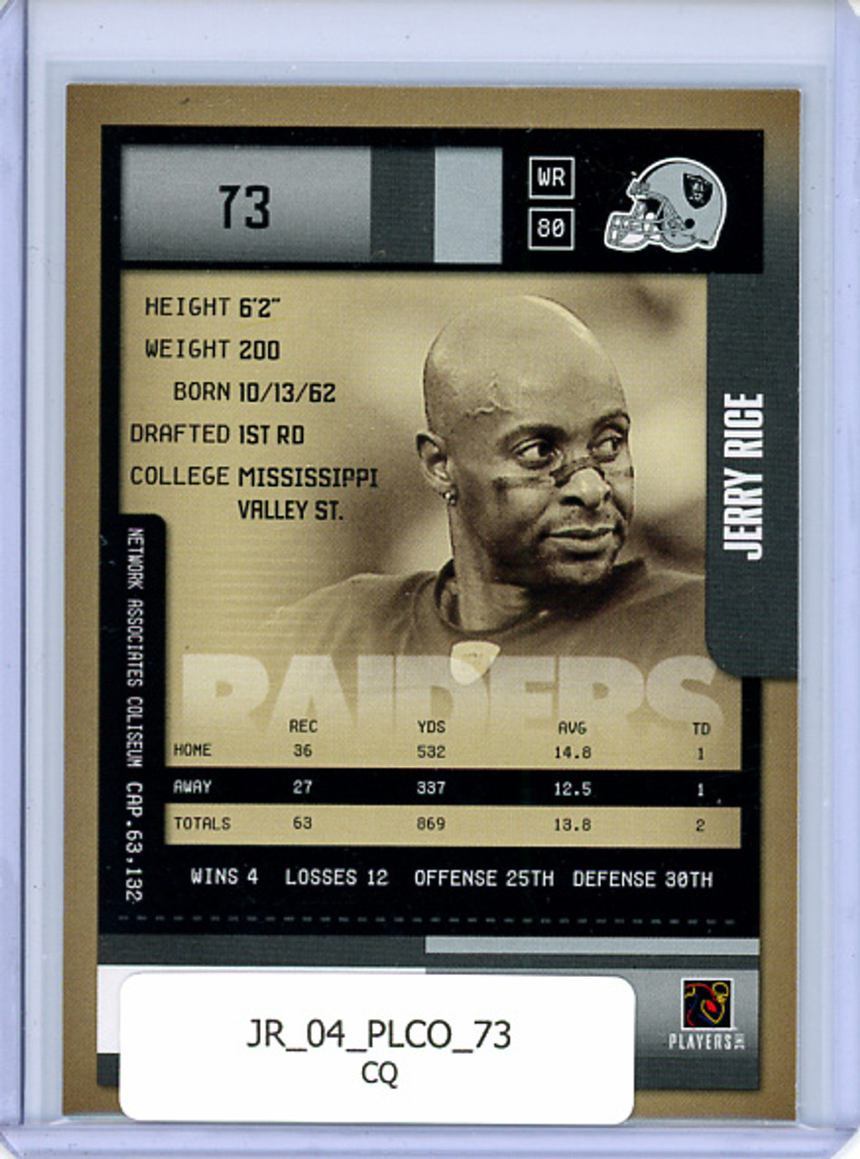 Jerry Rice 2004 Playoff Contenders #73 (CQ)