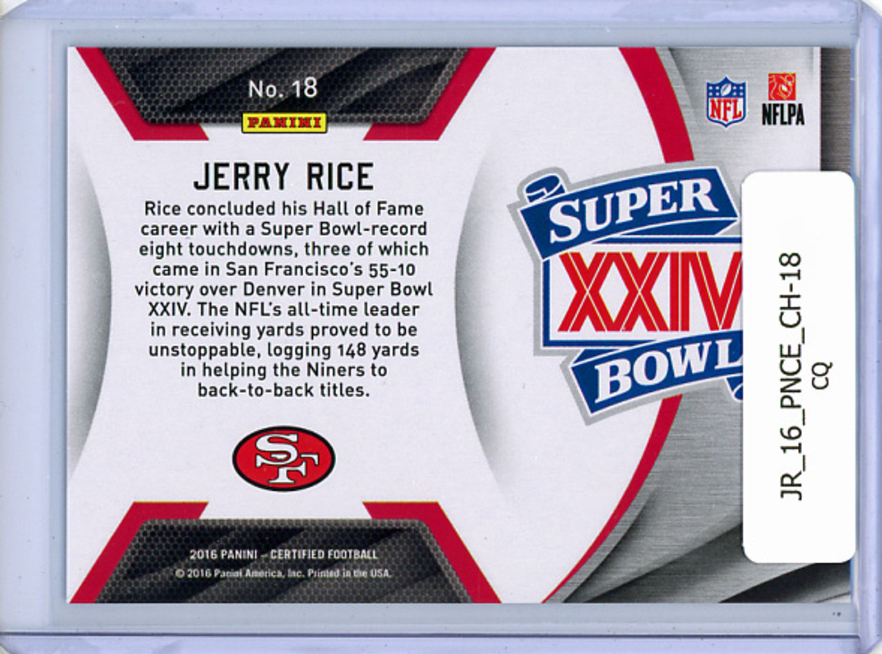 Jerry Rice 2016 Certified, Champions #18 (CQ)