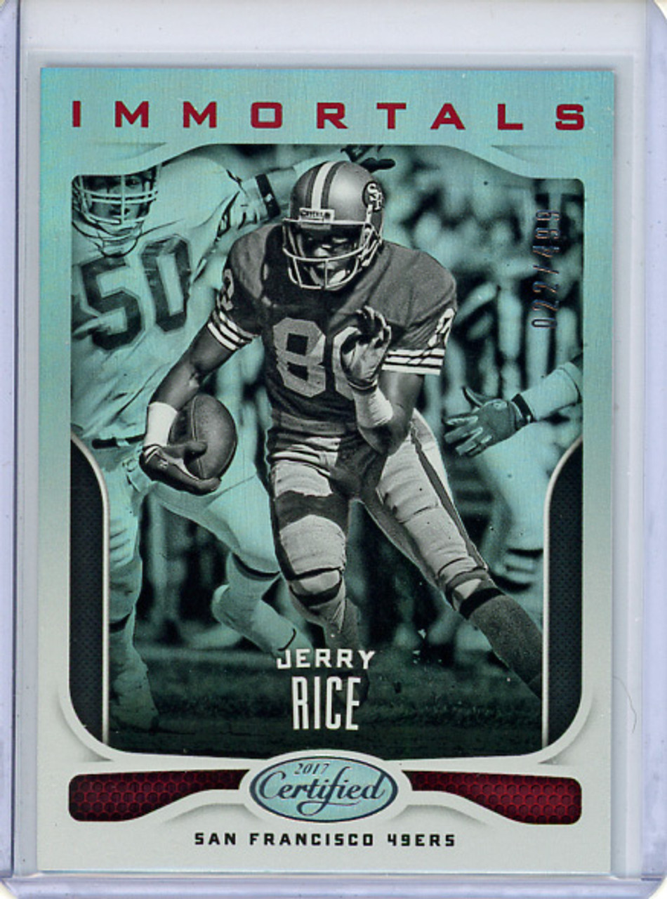 Jerry Rice 2017 Certified #119 Immortals Mirror Silver (#022/499) (CQ)