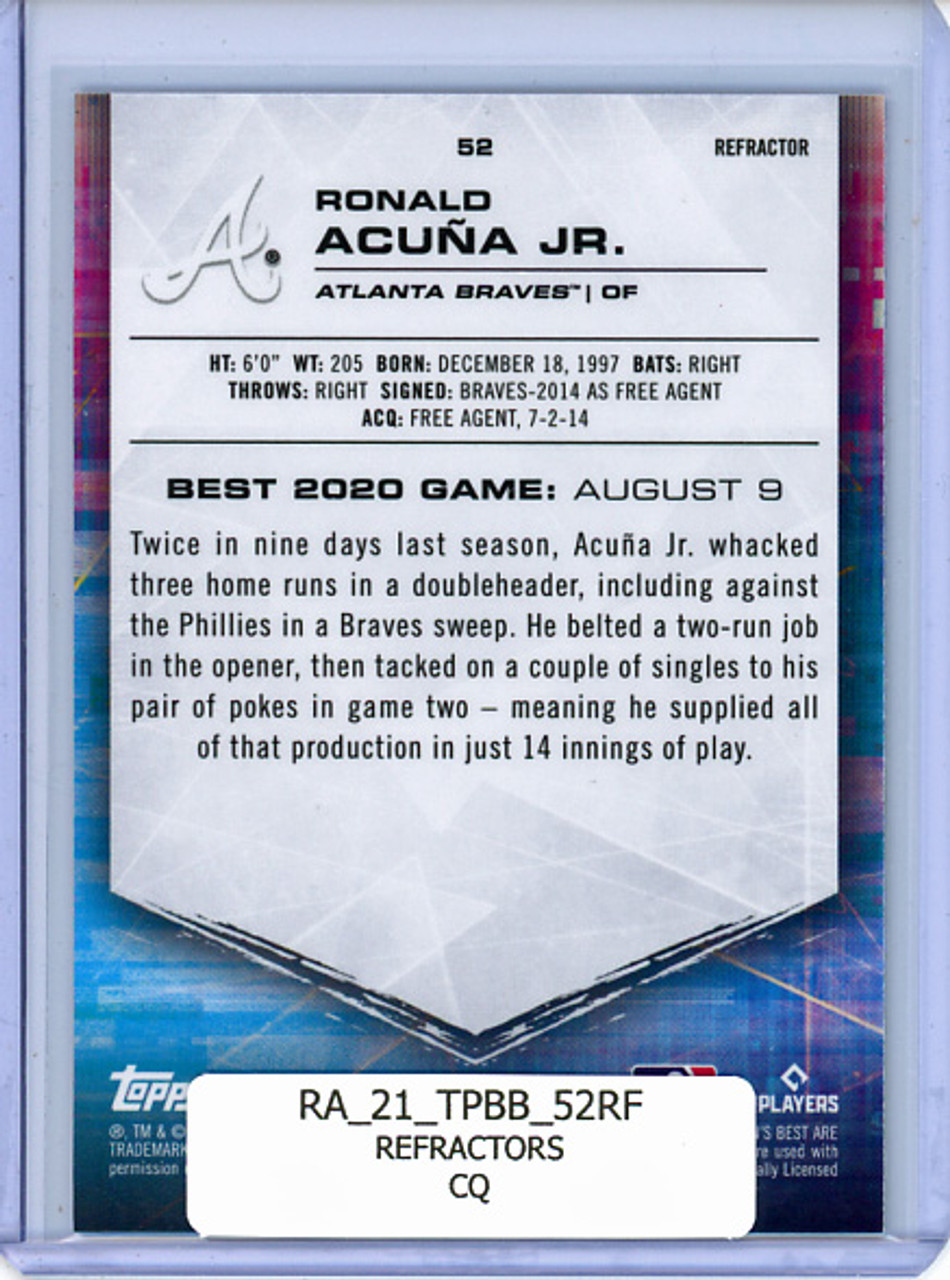 Ronald Acuna Jr. 2021 Bowman's Best #52 Refractors (CQ)