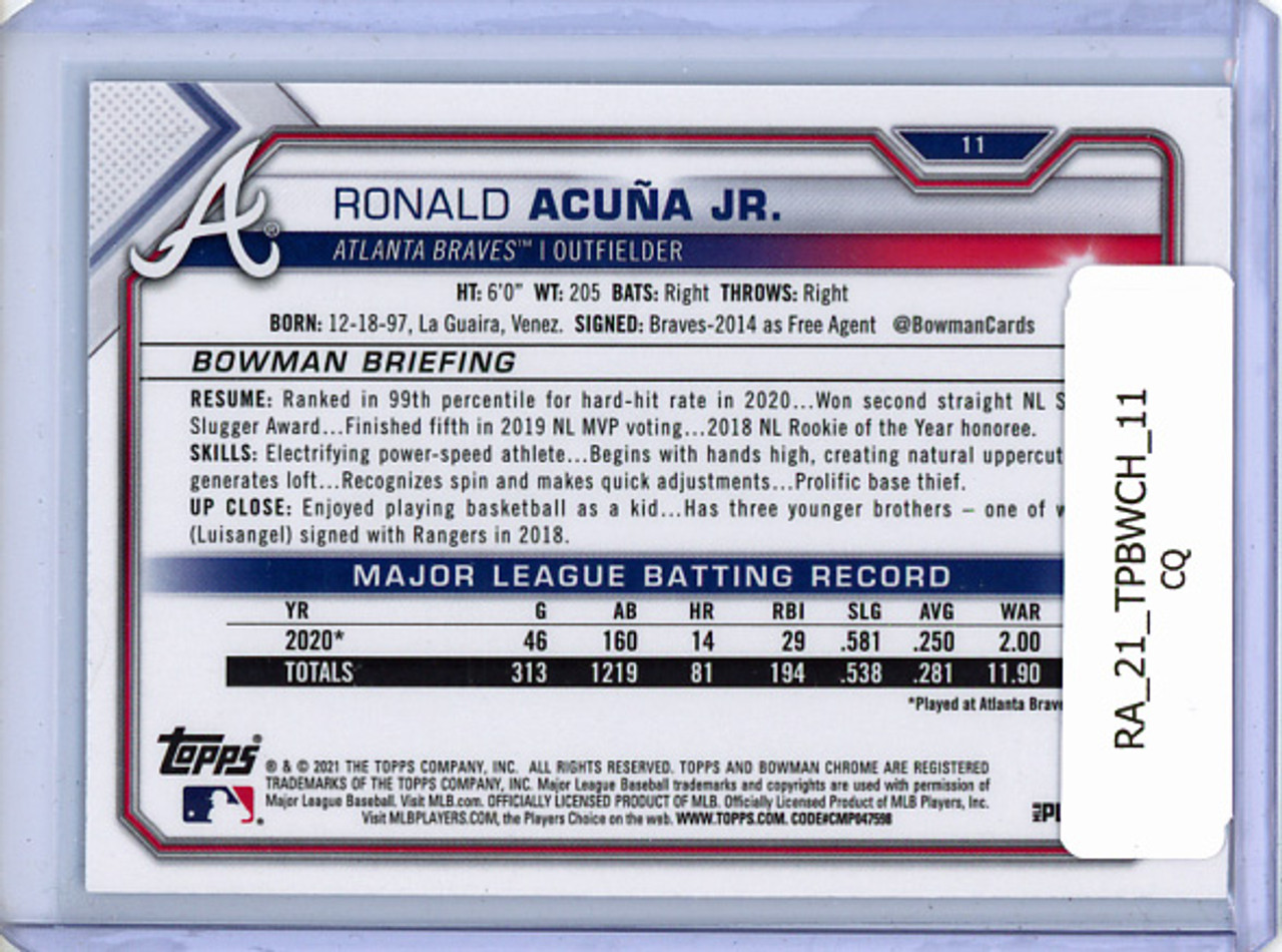 Ronald Acuna Jr. 2021 Bowman Chrome #11 (CQ)