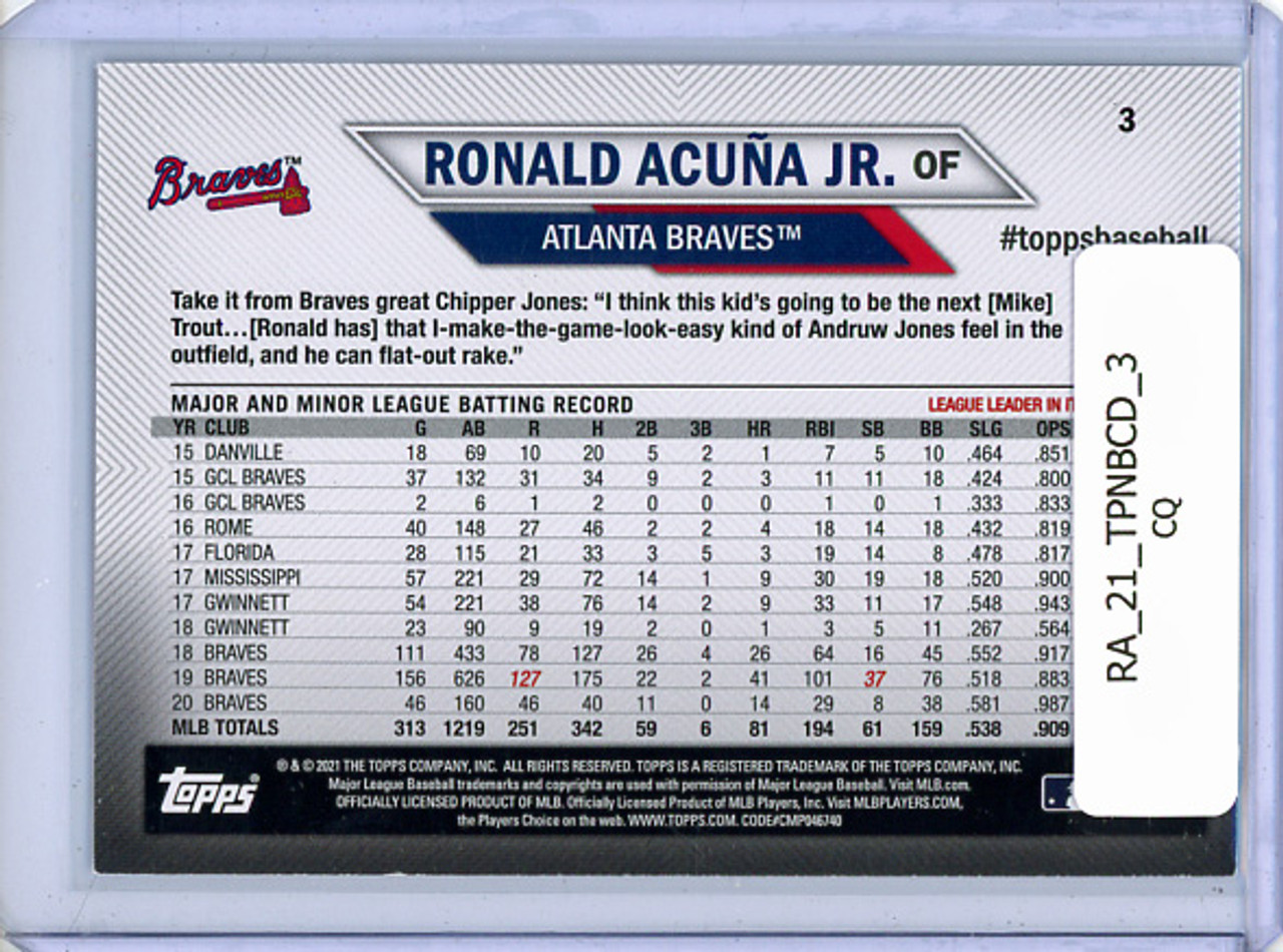 Ronald Acuna Jr. 2021 Topps National Baseball Card Day #3 (CQ)