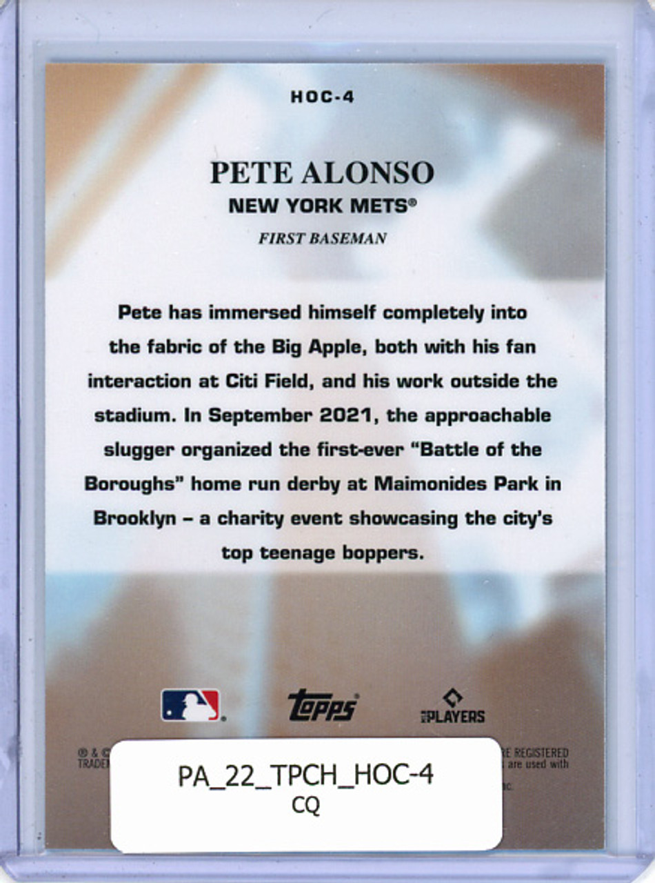 Pete Alonso 2022 Topps Chrome, Heart of the City #HOC-4 (CQ)