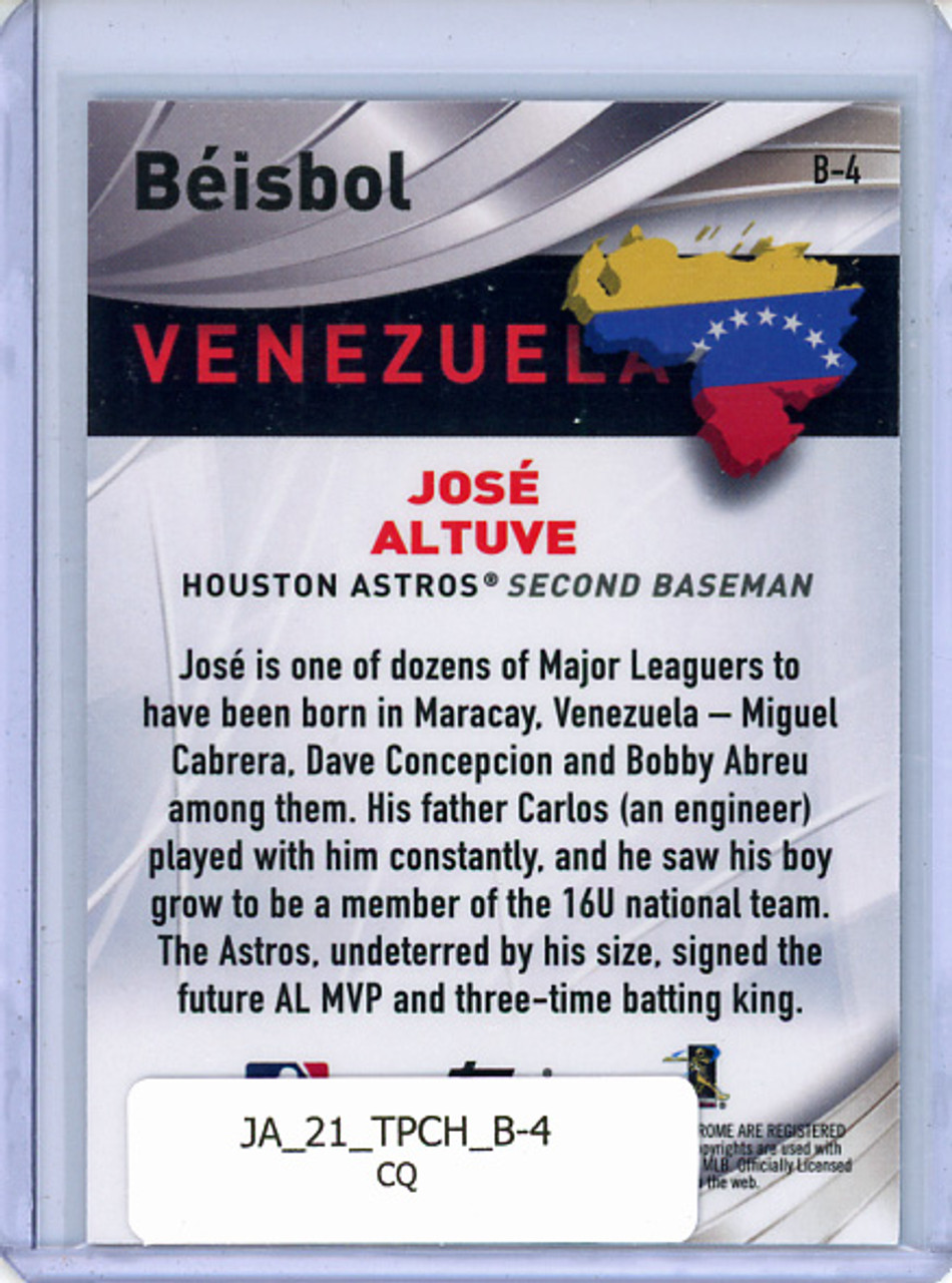 Jose Altuve 2021 Topps Chrome, Beisbol #B-4 (CQ)