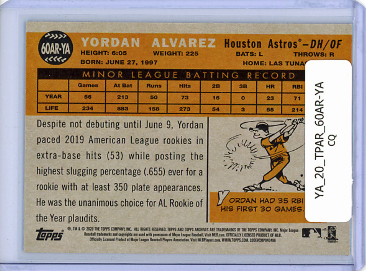 Yordan Alvarez 2020 Archives, 1960 Topps All-Star Rookies #60AR-YA (CQ)
