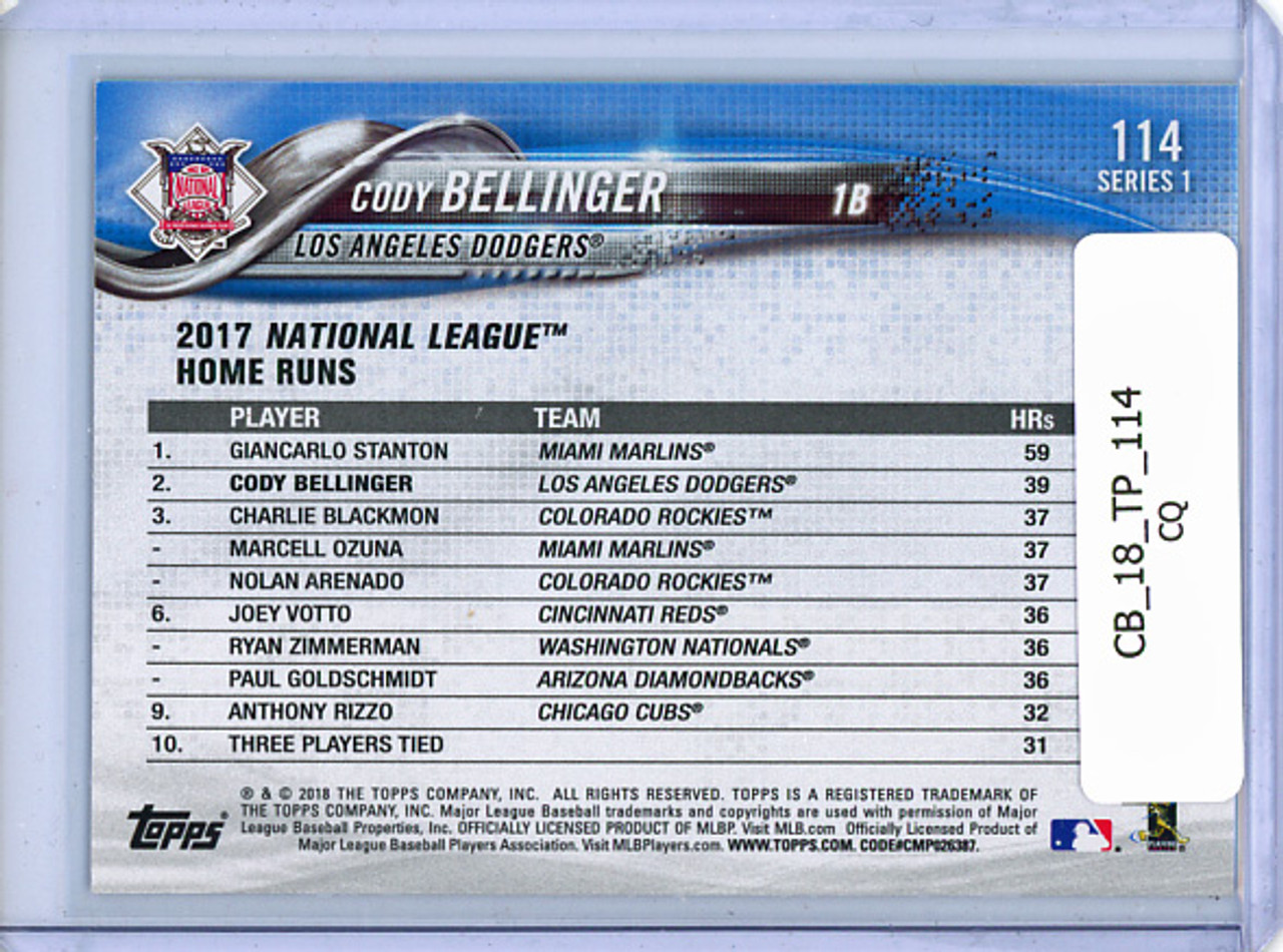 Cody Bellinger 2018 Topps #114 League Leaders (CQ)