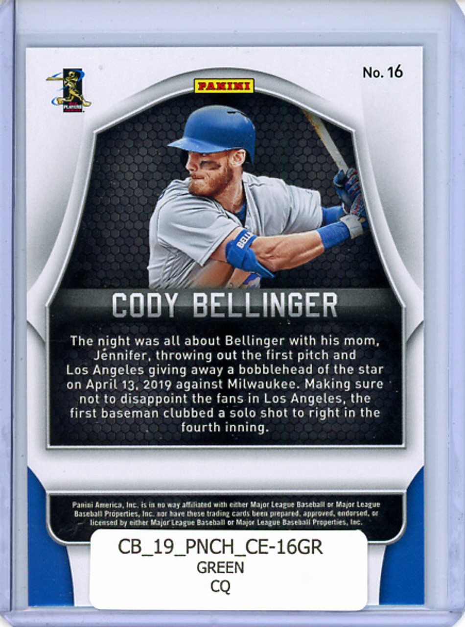 Cody Bellinger 2019 Chronicles, Certified #16 Green (CQ)