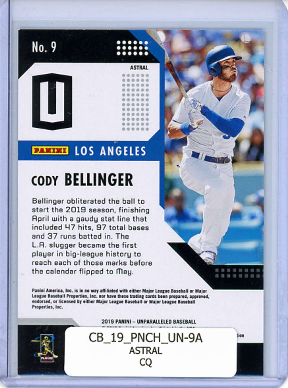 Cody Bellinger 2019 Chronicles, Unparalleled #9 Astral (CQ)