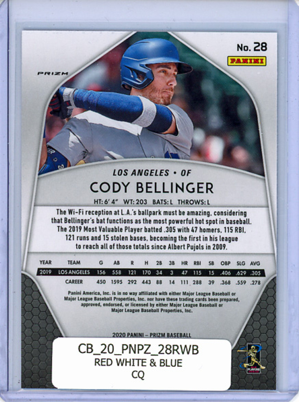 Cody Bellinger 2020 Prizm #28 Red White & Blue (CQ)