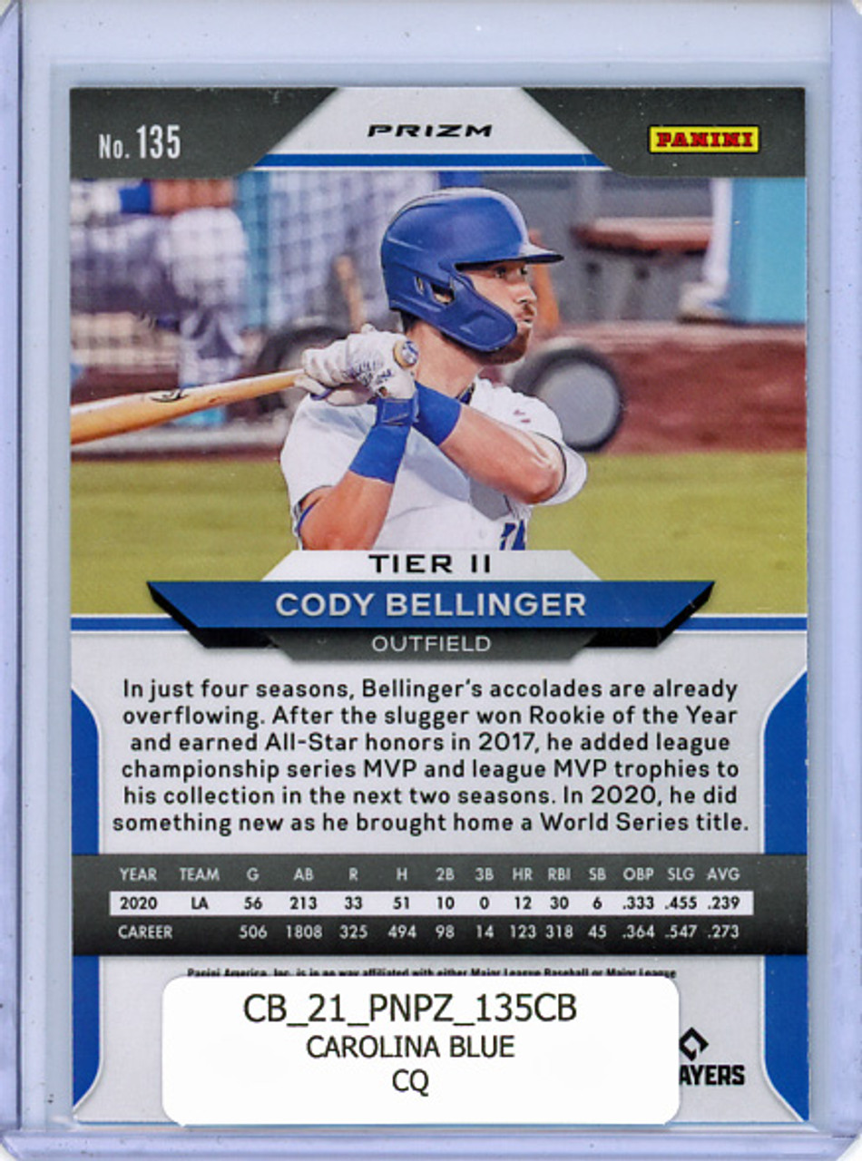 Cody Bellinger 2021 Prizm #135 Carolina Blue (CQ)