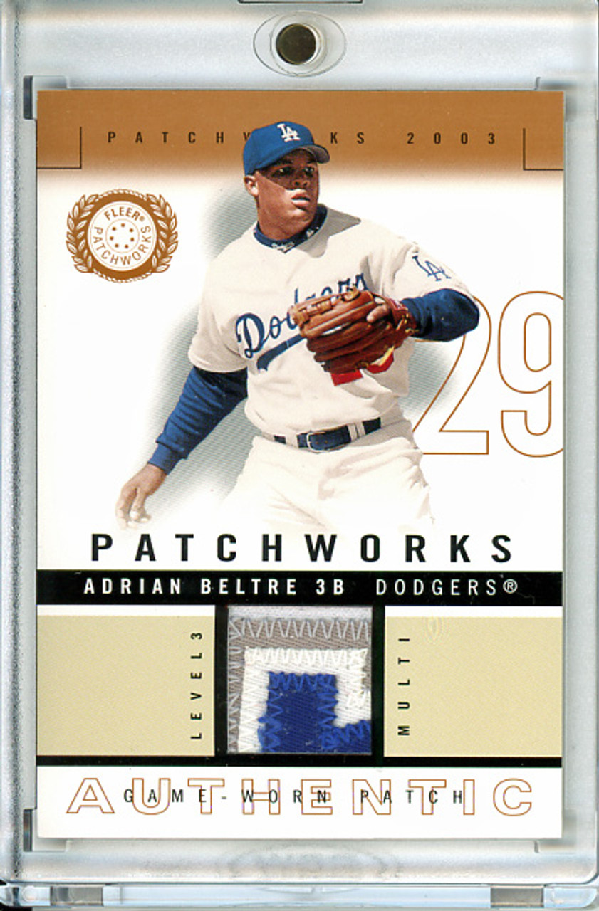 Adrian Beltre 2003 Patchworks, Game-Worn Patch #AB-PW Level 3 Multi (#37/50) (CQ)
