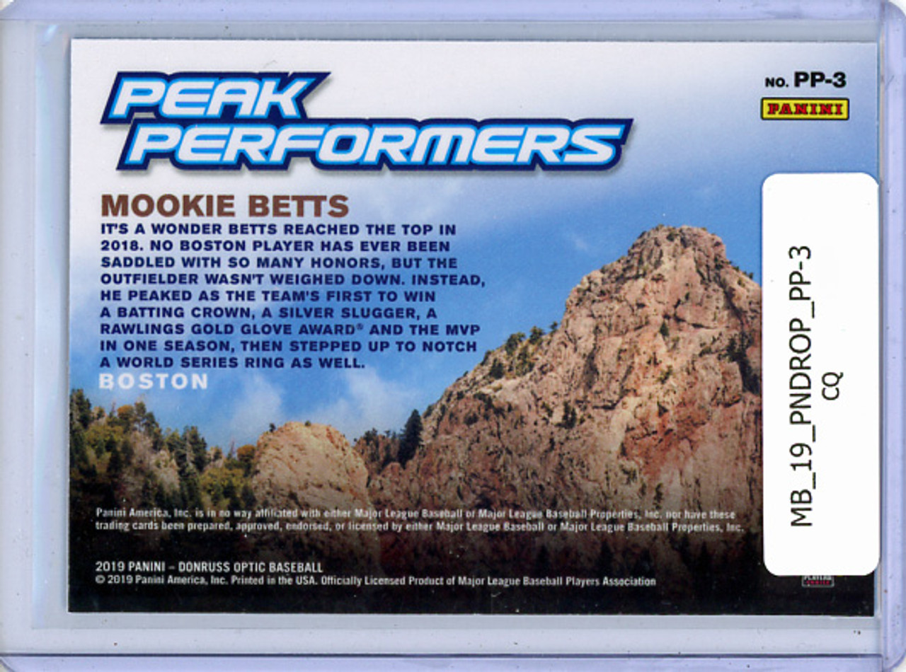 Mookie Betts 2019 Donruss Optic, Peak Performers #PP-3 (CQ)