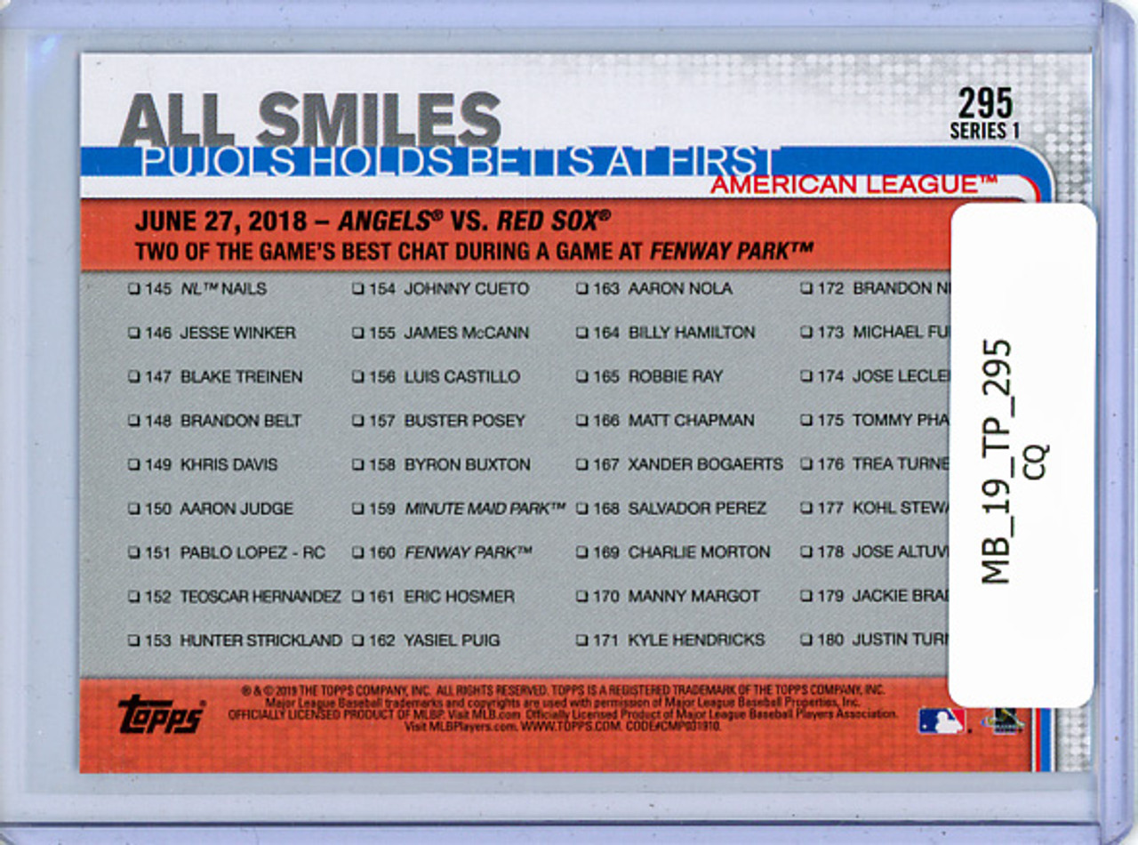 Mookie Betts, Albert Pujols 2019 Topps #295 All Smiles (CQ)