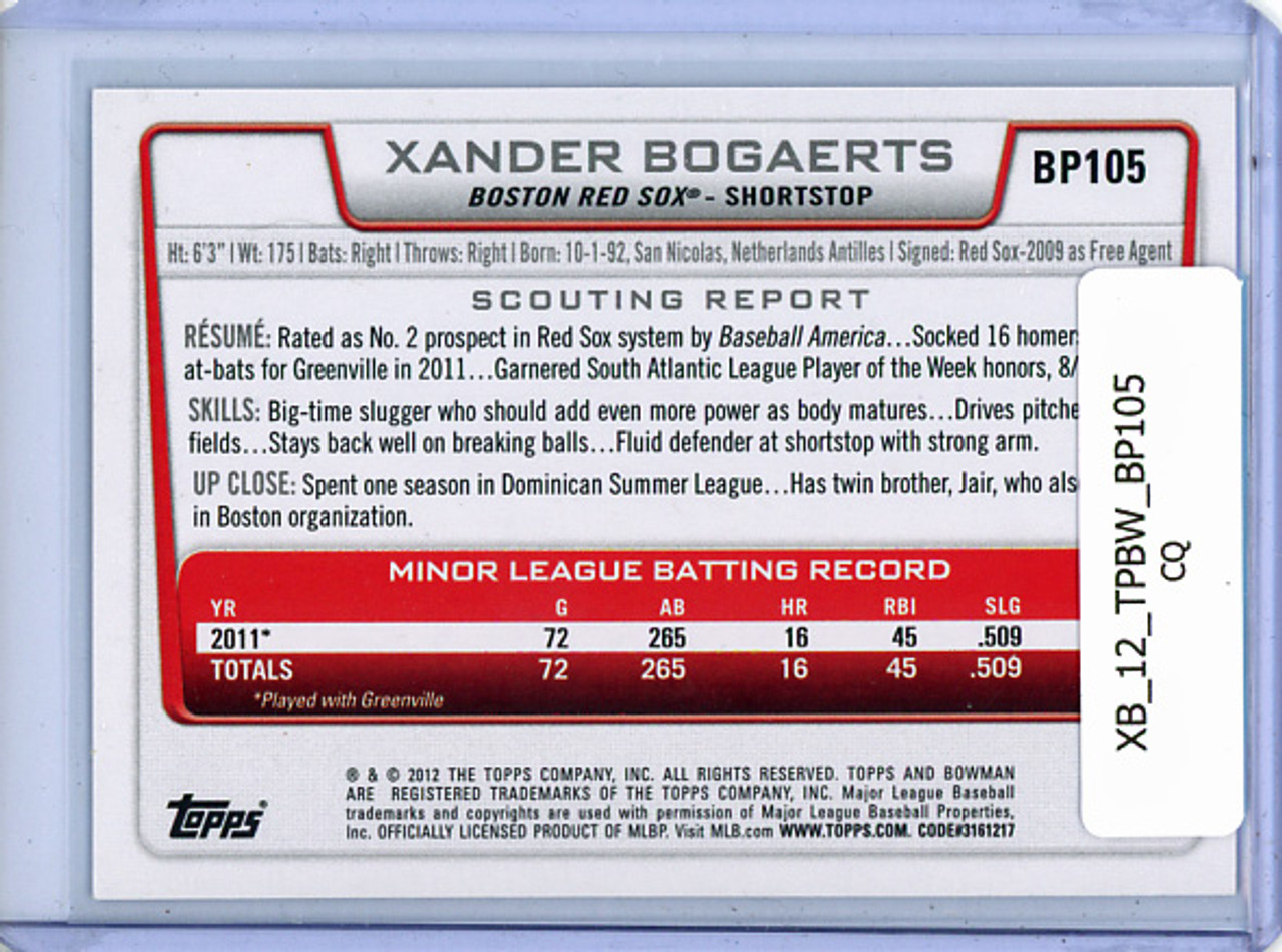 Xander Bogaerts 2012 Bowman Prospects #BP105 (CQ)