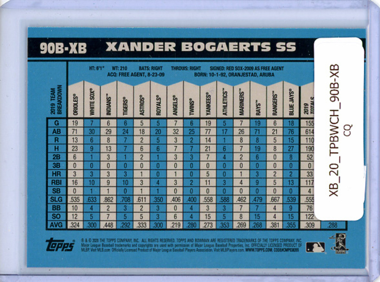 Xander Bogaerts 2020 Bowman Chrome, 1990 Bowman #90B-XB (CQ)
