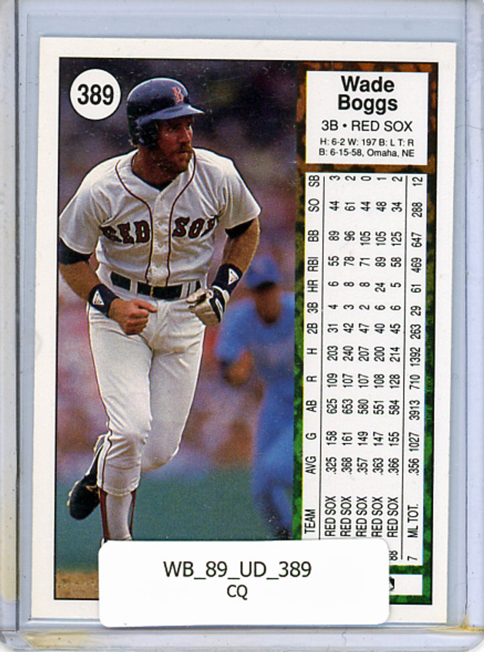 Wade Boggs 1989 Upper Deck #389 (CQ)